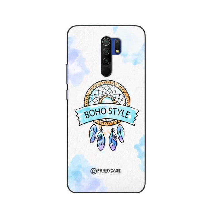 ETUI BLACK CASE GLASS NA TELEFON XIAOMI REDMI 9 MAKRAMA BOHO