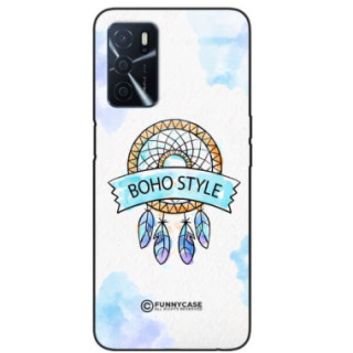 ETUI BLACK CASE GLASS NA TELEFON OPPO A16 / A16S MAKRAMA BOHO