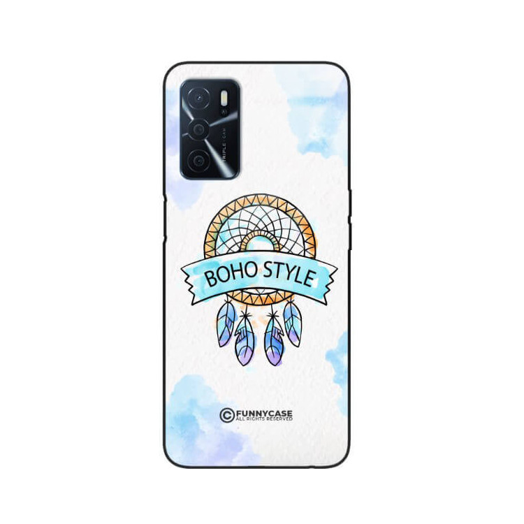 ETUI BLACK CASE GLASS NA TELEFON OPPO A16 / A16S MAKRAMA BOHO