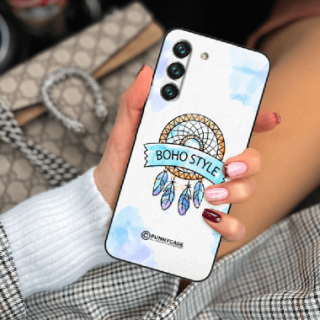 ETUI BLACK CASE GLASS NA TELEFON SAMSUNG GALAXY S22 MAKRAMA BOHO