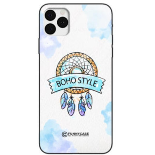 ETUI BLACK CASE GLASS NA TELEFON APPLE IPHONE 11 PRO MAKRAMA BOHO