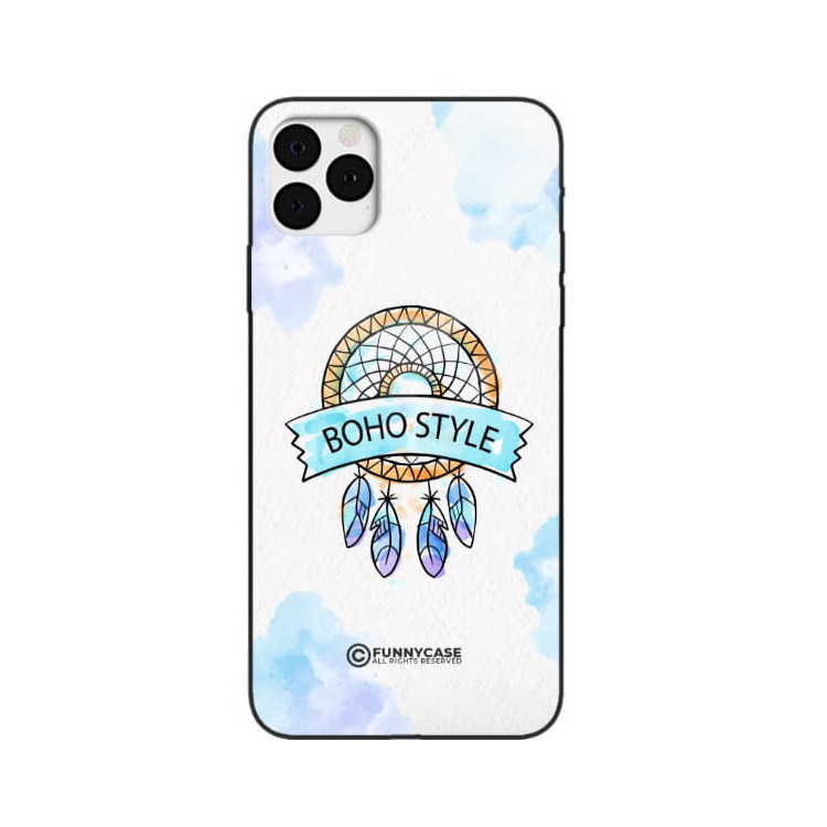 ETUI BLACK CASE GLASS NA TELEFON APPLE IPHONE 11 PRO MAKRAMA BOHO