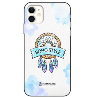 ETUI BLACK CASE GLASS NA TELEFON APPLE IPHONE 11 MAKRAMA BOHO