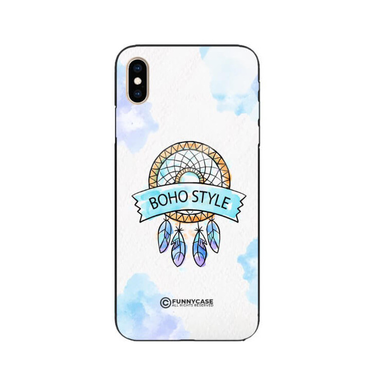 ETUI BLACK CASE GLASS NA TELEFON APPLE IPHONE XS MAX MAKRAMA BOHO