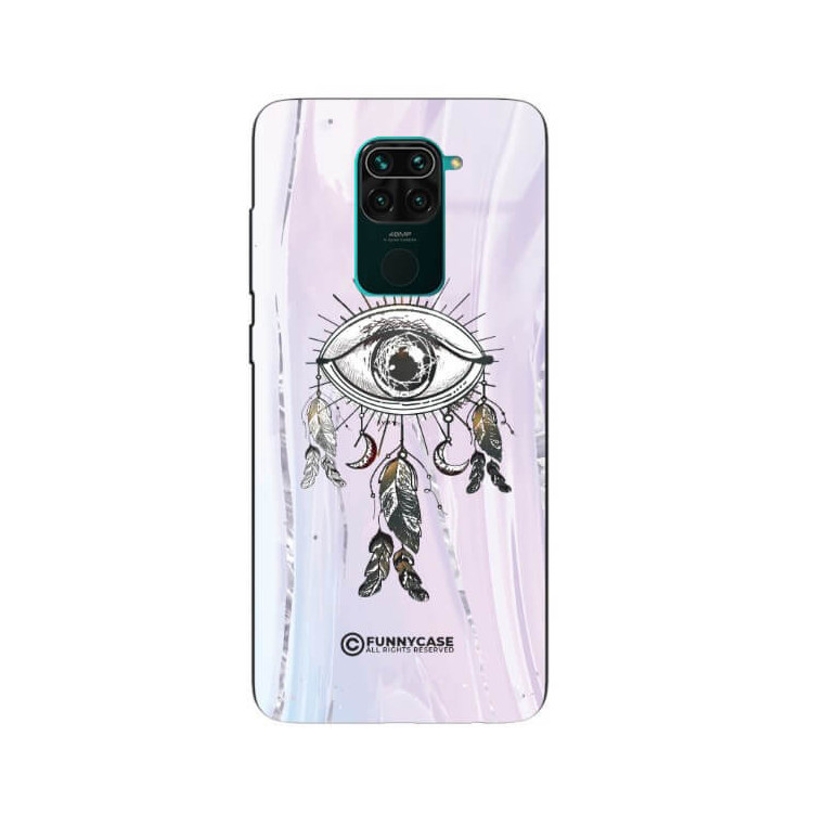 ETUI BLACK CASE GLASS NA TELEFON XIAOMI REDMI NOTE 9 / 10X 4G OKO AZTEKÓW