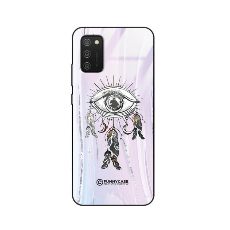 ETUI BLACK CASE GLASS NA TELEFON SAMSUNG GALAXY A02S OKO AZTEKÓW