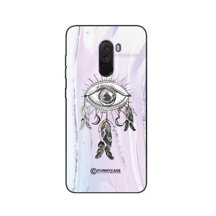 ETUI BLACK CASE GLASS NA TELEFON XIAOMI POCO F1 OKO AZTEKÓW