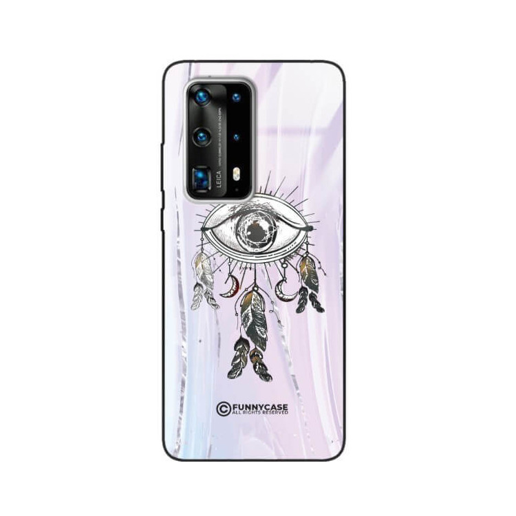 ETUI BLACK CASE GLASS NA TELEFON HUAWEI P40 PRO PLUS OKO AZTEKÓW