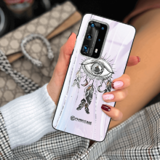 ETUI BLACK CASE GLASS NA TELEFON HUAWEI P40 PRO PLUS OKO AZTEKÓW