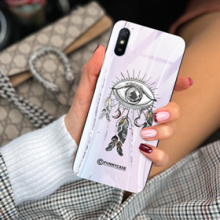 ETUI BLACK CASE GLASS NA TELEFON XIAOMI REDMI 9A OKO AZTEKÓW