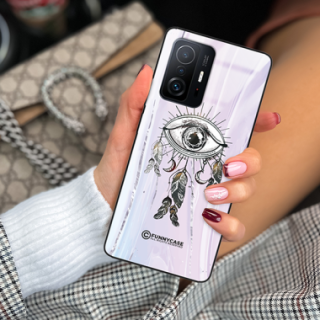 ETUI BLACK CASE GLASS NA TELEFON XIAOMI 11T / 11T 5G OKO AZTEKÓW