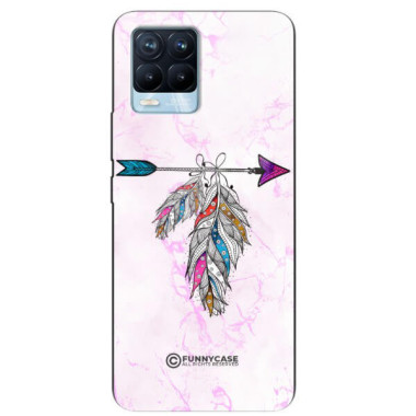 ETUI BLACK CASE GLASS NA TELEFON REALME 8 / 8 PRO PASTELOWE PIÓRO BOHO