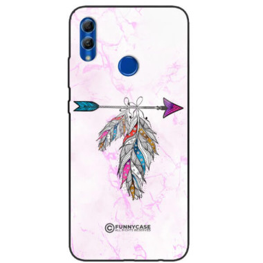 ETUI BLACK CASE GLASS NA TELEFON HUAWEI HONOR 10 LITE PASTELOWE PIÓRO BOHO