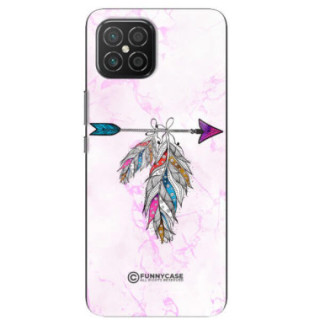 ETUI BLACK CASE GLASS NA TELEFON HUAWEI NOVA 8 SE PASTELOWE PIÓRO BOHO