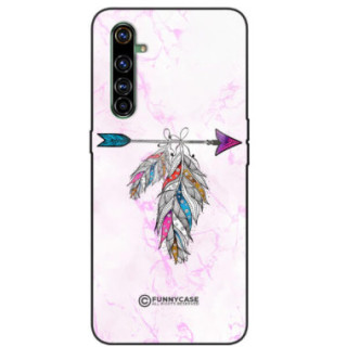 ETUI BLACK CASE GLASS NA TELEFON REALME X50 PRO PASTELOWE PIÓRO BOHO