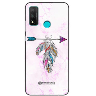 ETUI BLACK CASE GLASS NA TELEFON HUAWEI P SMART 2020 PASTELOWE PIÓRO BOHO