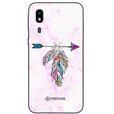 ETUI BLACK CASE GLASS NA TELEFON SAMSUNG GALAXY A2 CORE PASTELOWE PIÓRO BOHO