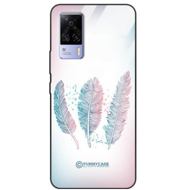 ETUI BLACK CASE GLASS NA TELEFON VIVO S9E PIÓRA BOHO