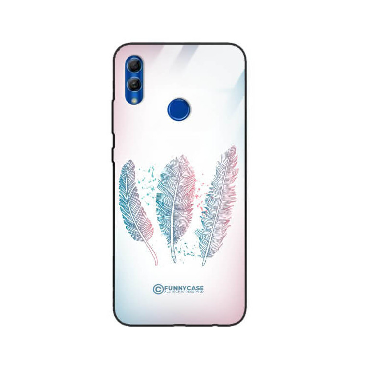 ETUI BLACK CASE GLASS NA TELEFON HUAWEI HONOR 10 LITE PIÓRA BOHO