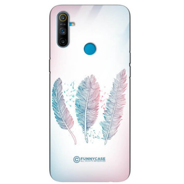 ETUI BLACK CASE GLASS NA TELEFON REALME C3 PIÓRA BOHO