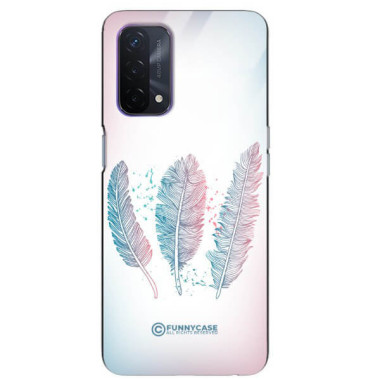 ETUI BLACK CASE GLASS NA TELEFON OPPO A93 5G PIÓRA BOHO