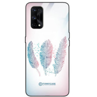 ETUI BLACK CASE GLASS NA TELEFON REALME X7 PRO PIÓRA BOHO