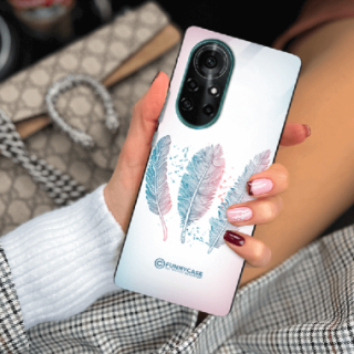 ETUI BLACK CASE GLASS NA TELEFON HUAWEI NOVA 8 PRO PIÓRA BOHO