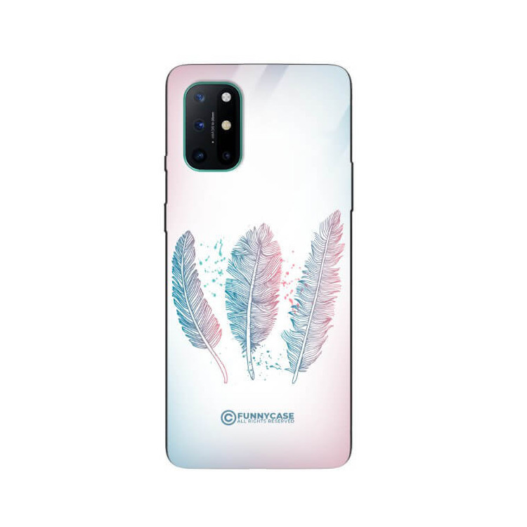 ETUI BLACK CASE GLASS NA TELEFON ONEPLUS 8T PIÓRA BOHO