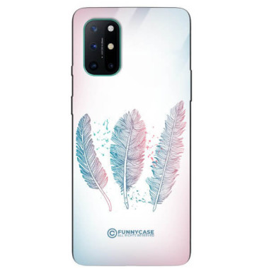 ETUI BLACK CASE GLASS NA TELEFON ONEPLUS 8T PIÓRA BOHO