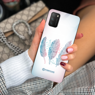 ETUI BLACK CASE GLASS NA TELEFON XIAOMI POCO M3 PIÓRA BOHO