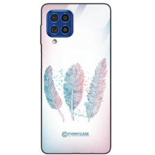 ETUI BLACK CASE GLASS NA TELEFON SAMSUNG GALAXY F62 / M62 PIÓRA BOHO