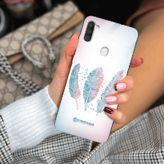 ETUI BLACK CASE GLASS NA TELEFON SAMSUNG GALAXY A11 / M11 PIÓRA BOHO