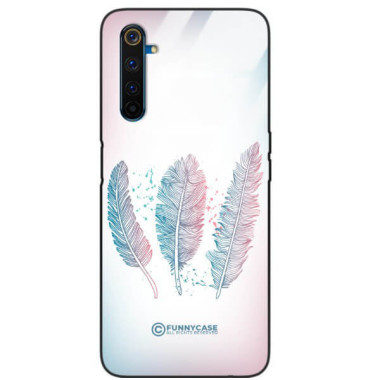 ETUI BLACK CASE GLASS NA TELEFON REALME 6 PRO PIÓRA BOHO