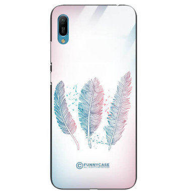 ETUI BLACK CASE GLASS NA TELEFON HUAWEI Y6 2019 PIÓRA BOHO