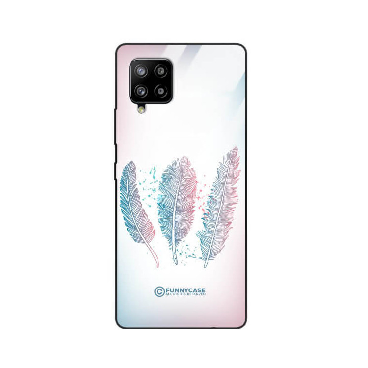 ETUI BLACK CASE GLASS NA TELEFON SAMSUNG GALAXY A42 5G PIÓRA BOHO