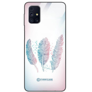 ETUI BLACK CASE GLASS NA TELEFON SAMSUNG GALAXY M31S PIÓRA BOHO