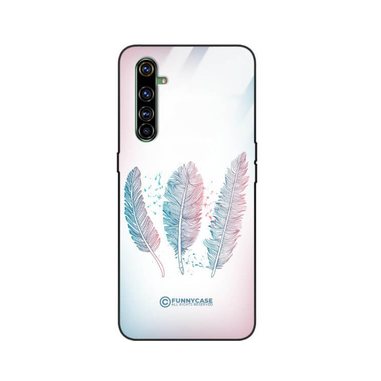 ETUI BLACK CASE GLASS NA TELEFON REALME X50 PRO PIÓRA BOHO