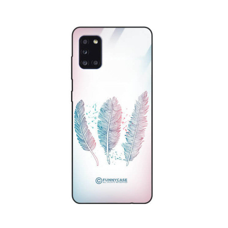 ETUI BLACK CASE GLASS NA TELEFON SAMSUNG GALAXY A31 PIÓRA BOHO