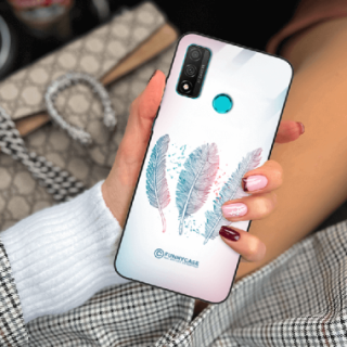 ETUI BLACK CASE GLASS NA TELEFON HUAWEI P SMART 2020 PIÓRA BOHO