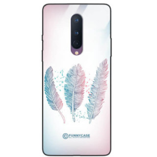 ETUI BLACK CASE GLASS NA TELEFON ONEPLUS 8 PIÓRA BOHO