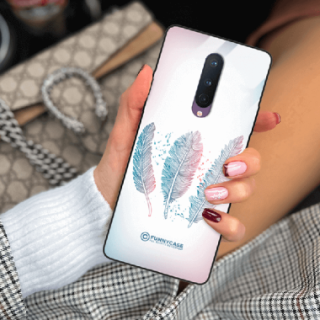 ETUI BLACK CASE GLASS NA TELEFON ONEPLUS 8 PIÓRA BOHO