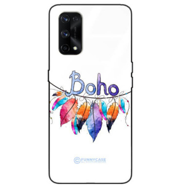 ETUI BLACK CASE GLASS NA TELEFON REALME X7 PRO PIÓRA ETNO