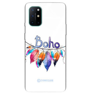 ETUI BLACK CASE GLASS NA TELEFON ONEPLUS 8T PIÓRA ETNO