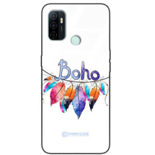 ETUI BLACK CASE GLASS NA TELEFON OPPO A33 PIÓRA ETNO