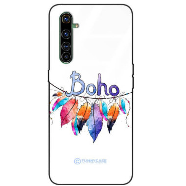 ETUI BLACK CASE GLASS NA TELEFON REALME X50 PRO PIÓRA ETNO