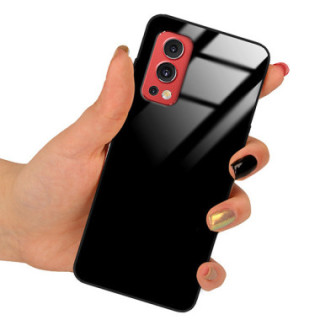 ETUI BLACK CASE GLASS NA TELEFON ONEPLUS NORD 2 CZARNY