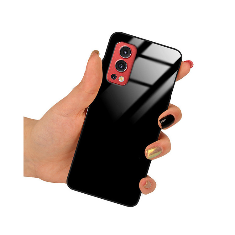 ETUI BLACK CASE GLASS NA TELEFON ONEPLUS NORD 2 CZARNY