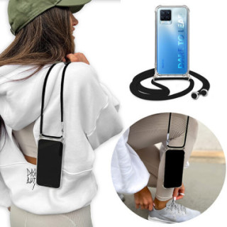 ETUI CROSSBODY NA TELEFON REALME 8 / 8 PRO CZARNY