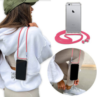 Crossbody Etui do APPLE IPHONE 6 Ochronne Różowy Sznurek