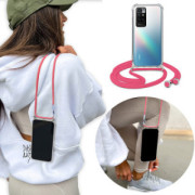 Crossbody Etui do XIAOMI REDMI 10 Ochronne Różowy Sznurek